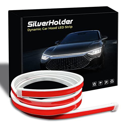 SilverHolder Car Hood Light Strip White 70 Inches Exterior Flexible Daytime LED Running Light for Cars, SUVs, Trucks by SilverHolder - Used condition - CA$24.18