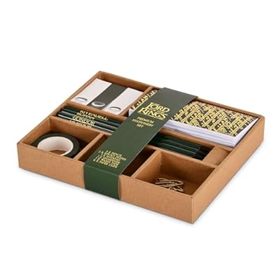 Elbenwald Set de Escritura El Señor de los Anillos con Diseño del Anillo Único - con Marcadores, Mini Cuaderno, Lápices, Sacapuntas, Cinta Adhesiva, Clips - Set 20 x 16,5 x 3 cm - Verde | Ya disponible en tu tienda friki favorita! En mundofriki.es!