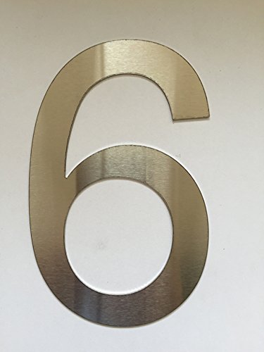Fabricante de la chimenea (df-shopping) Número Casa/Números y ABC Numeral Cepillado Acero Inoxidable (6)