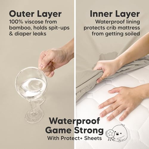 58% Off 2-Pack Waterproof Bamboo Crib Sheets - $9.98