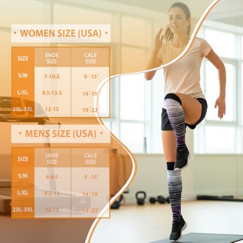 Image of Graduated Medical Compression Socks for Women&Men 20-30mmhg Knee High Sock