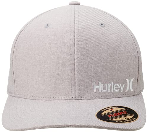 Hurley Men's Baseball Cap - Corp Stretch Fitted Hat, Size Small-Medium, Cool Grey #TOP5