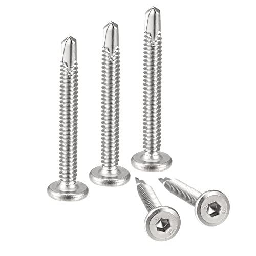 Vis autotaraudeuses 410 inox de 4,5 cm lot de 50 uxcell pour fixation de plaques de métal
