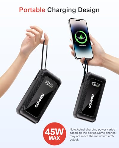 GOOLOO G7 3000A Jump Starter with Built-in Cable,Portable Jump Starter for 45W Fast Charging,12V SuperSafe Lithium Jump Box, Battery Booster Pack Up to 8.5L Gas or 6.0L Diesel Engine — view 3