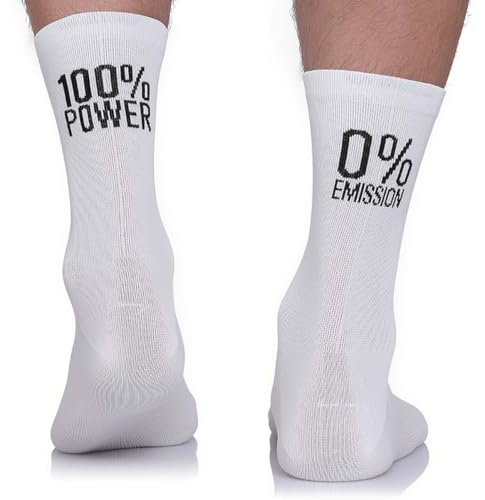 TODO Fahrradsocken Herren 100{ab0b2ffee7e7783c4f3d65817a6648a9da41e6680741415f4cdda6108fa6b030} Power 0{ab0b2ffee7e7783c4f3d65817a6648a9da41e6680741415f4cdda6108fa6b030} Emmision Atmungsaktive Rennrad Socken. Fahrrad Socken Herren, Radsocken Herren (100powerB, 43-46)