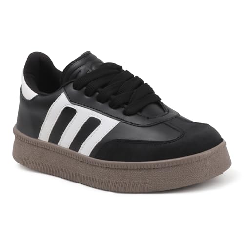 Image of Vendoz Women Sneaker | Cushioned Insole for Comfort | Stylish Lace-Up Design | Lightweigh & Perfect for Casual Outfit for Girls CNV7030