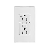 Vista 23 de Micmi Ivory gfci Outlet WR - Receptáculo TR resistente a la intemperie, resistente a manipulaciones con indicador LED, placa de pared sin tornillos