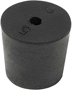 Black, Rubber, PK 28,Stopper 25 mm Neck Size, 25 mm Height,2040-5.5-1H