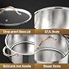 Ciwete Stock Pot 12 Quart, 18/10 Tri-Ply Stainless Steel Whole Clad Stock Pot with Lid, Seamless 12 QT Cooking Pot with Copper Handle, Healthy Stockpots, Induction, Gas, Oven and Dishwasher Safe #2