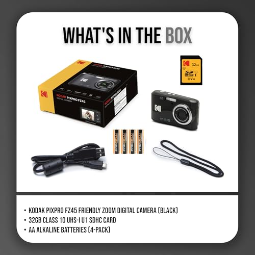 Kodak PIXPRO FZ45 Digital Camera (Black) Bundle - image 7