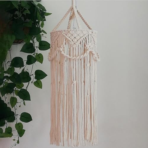 Lámpara de macramé Ailan hecha a mano para dar calidez y comodidad al dormitorio del bebé 7