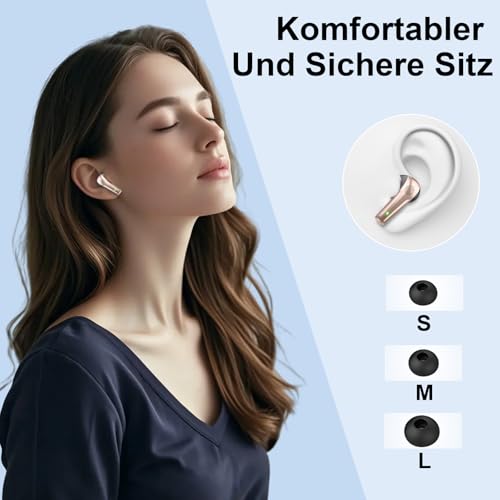 Bluetooth Kopfhörer,Mini Kopfhörer Kabellos Bluetooth 5.4 In Ear HiFi-Klang – Ansicht 5