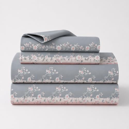 Image of Vram Premium Heavy Cotton Flat Bedsheets with 2 King Size Pillow Covers || Double Bed 350 TC || 90 x 100 Inch King Size Flat || :- Pink Tricolor