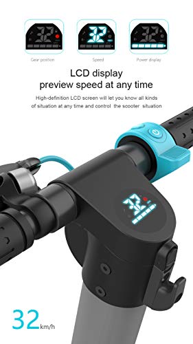 elrofu E-Scooter “X7”, 25 km/h, 350 Watt, 12,5 kg, herausnehmbarer 36 V/5Ah Lithium-Akku, Straßenzulassung: Österreich, Elektro Roller, Elektroroller, E-Roller, Produktvideo, Silber - 5