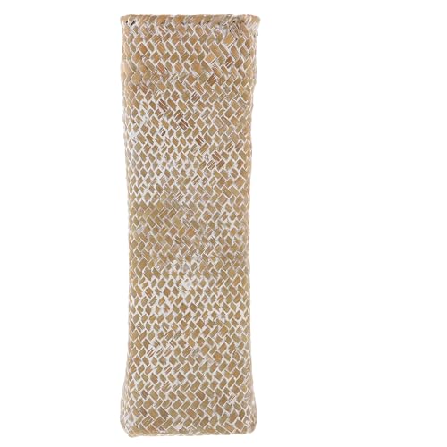 MUCKLILY Envase Florero Macetero De Flores Tejidas Cesta De Flores De Mimbre Jarrón Sencillo Cesta De Tejido De Algas Jarrón Alto De Mimbre De Simple Canasta De Artesanía