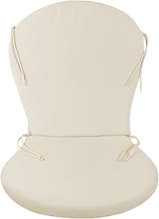 CHELY INTERMARKET Cojines Guitarra Exterior Packs 90x48x4cm Algodón Poliéster Cremallera Cordones Ajuste Universal Suave Jardín Terraza Playa Piscina Comodidad (Blanco Hueso, Pack x2)