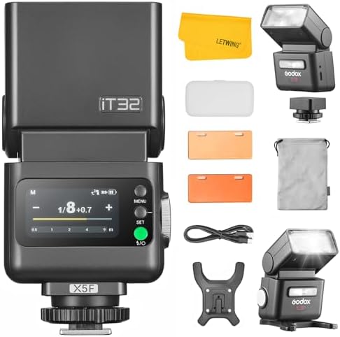 GODOX IT32 TTL Camera Flash with X5F Wireless Flash Trigger for FUJI