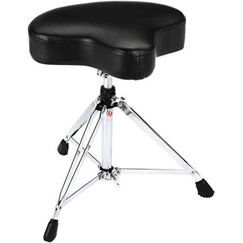 Gibraltar Drum Throne with Adjustable Height Motorcycle-Style Seat, Double-Braced Legs, Sturdy Drum…