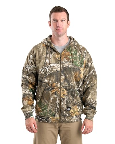 Berne Men's Heritage Thermal-Lined Full-Zip Hooded Sweatshirt, Large, Tall, Realtree Edge