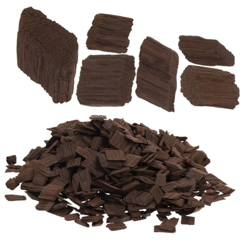 HOLIDYOYO Virutas De Roble Tostado para Vino Tinto 200g, Piezas De Roble Francés para Elaboración Casera, Material Natural, Intensas, para Añejar Whisky y Vino, Accesorios De Elaboración En Hogar