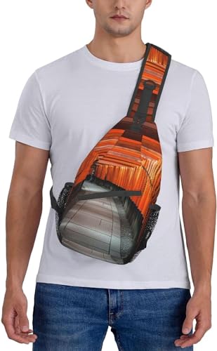 Fushimi Inari Taisha-Rucksack, Reisetasche, lässige Brusttasche, Wandern, Tagesrucksack, Crossbody-Tasche für Männer und Frauen, Siehe Abbildung, One size