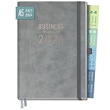 Häfft Ch¤ff Business Timer Deluxe 2022/2023 A5 Grau/Rose Tagebuch, Wochenplaner, 18 Monate: Jul 2022 – Dez 2023 Terminkalender, Wochenplaner, Organizer Klimaklima, klimaneutral und nachhaltig