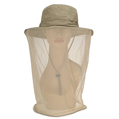 Luwint Head Net Hat, Breathable Sun Hat Beekeeper Hat Cap Khaki