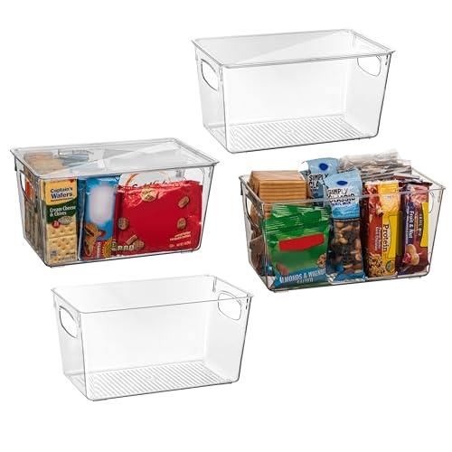 ClearSpace Plastic Pantry Organization and Storage Bins with Lids –