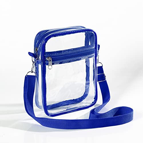 WJCD Clear Bag Stadium Approved PVC Concert Clear Purse Clear Crossbody Purse Bag clear bags for women,With front pocket3