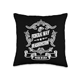 Wowtastic! Federal Way City Washington Throw Pillow, 16x16, Multicolor