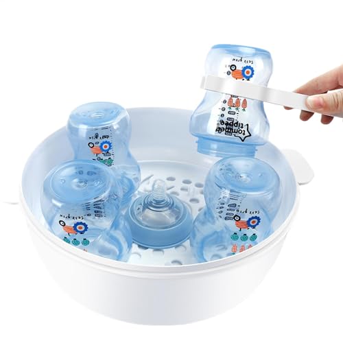 Limpiador de vapor de biberón - Caja de esterilización en microondas, caja de almacenamiento de lactancia materna | Limpieza rápida con vapor para piezas de leche, accesorios para t