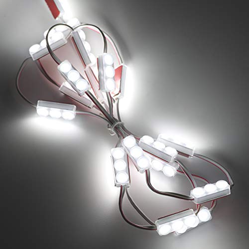 Image of Q QINGCHEN Mini LED Module UL Listed DC12V 6500K White 0.5W Waterproof Decorative Light for Lightbox Letter Advertising Signs with Tape Adhesive Backside (100pcs Pack)