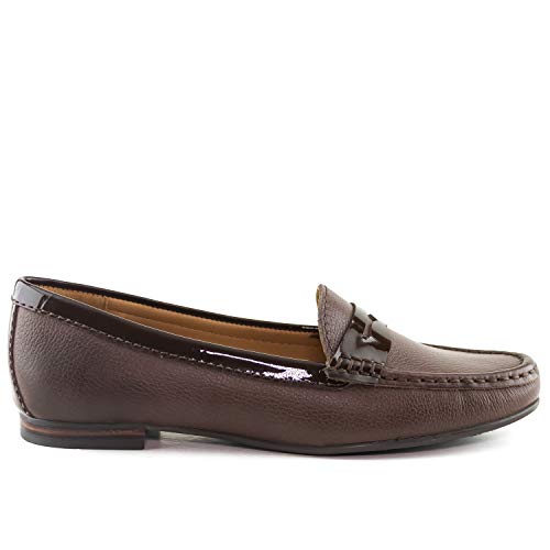 Image of Womens Casual Genuine Leather Comfortable Lightweight Driving Moaccasins Classic Fashion Penny Slip On Ladies Driving Loafer Flat Shoes