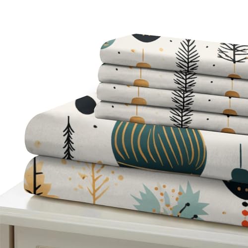 Parure de lit Noël 3 pièces microfibre douce cadeau idéal lit - 6
