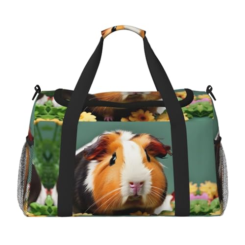 Sac de sport cochon d'inde motif floral original et format sous le siège