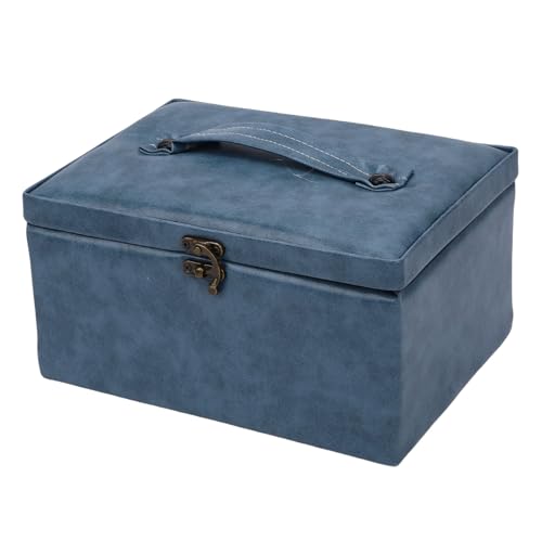 Kit de couture complet dans sa boîte de rangement en cuir à compartiments - 5