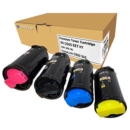 Tap Compatible XVC500HY Toner for Versalink C500DN C500N C500 Replacement for 106R03862 106R03863 106R03864 106R03865 (High Yield 4-Pack Bundle)