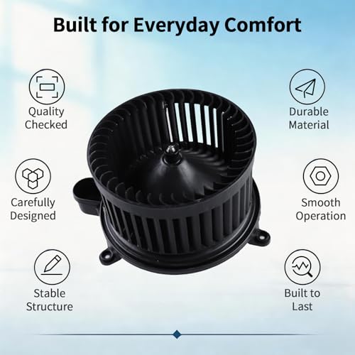 Image of HVAC Blower Motor with Fan - Compatible with F-250 F-350 F-450 F-550 Super Duty 2011-2016 and 6 2009-2013 - AC Heater Fan Assembly - Part Number 700251 BC3Z19805C