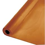 Creative Converting Touch of Color Plastic Table Banquet Roll, 100-Feet, Pumpkin Spice, 40' x 100', Terracotta Orange