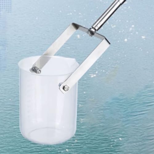 Water Sampling Pole with Removable Liquid Collection Rod, 8.2/9.84/13.1ft Length, Includes 500/1000ml Beaker, Ideal for Pond, Lab & Industrial Use