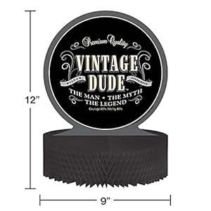 Creativeconvertingvintagedudebirthdaycenterpiecewithhoneycombbase9in1175in Urban Country Home Decor Creative converting vintage dude birthday centerpiece with honeycomb base 9 in 1175 in urban country home decor