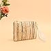 SUSOYAOCHEN Straw Clutch Bag 5.5 x 7.8 inch Handbag Clutch Purses Woven Bag Summer Rattan Bags Zipper Wallets for Women (Style B)