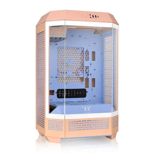 Torre Micro-ATX Tower 300 Peach Fuzz para escritorios modernos con visualización horizontal