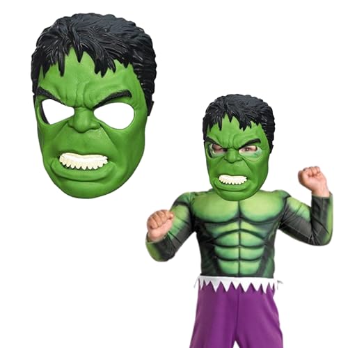Image of Wanna Party Superhero Mask for Kids, Superhero Costume Accessories, Superhero Toys for Boys,Superhero Party Props,Birthday Return Gift (Superhero Hulkk FaceMask)
