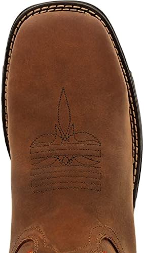 Rocky Men's Rugged Trail Western Boot, Brown, 10.5 Wide | Image 5
