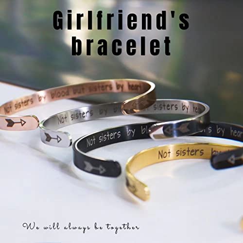 Renyilin 4 Pcs Of Friendship Stainless Steel Cuff Bangle Bracelet Personalized For Women With Inspirational Jewelry (4Pcs Friendship Bracelet) #TOP1