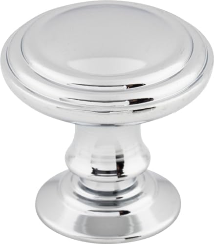 Top Knobs TK320PC Chareau Collection 1-1/4" Reeded Knob, Polished Chrome