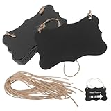 GRADENEVE 12 piezas Pizarra Acrílica Colgante Borrable para Mensajes Tablero Negro Diseño Resistente para Bodas Cocina y Manualidades