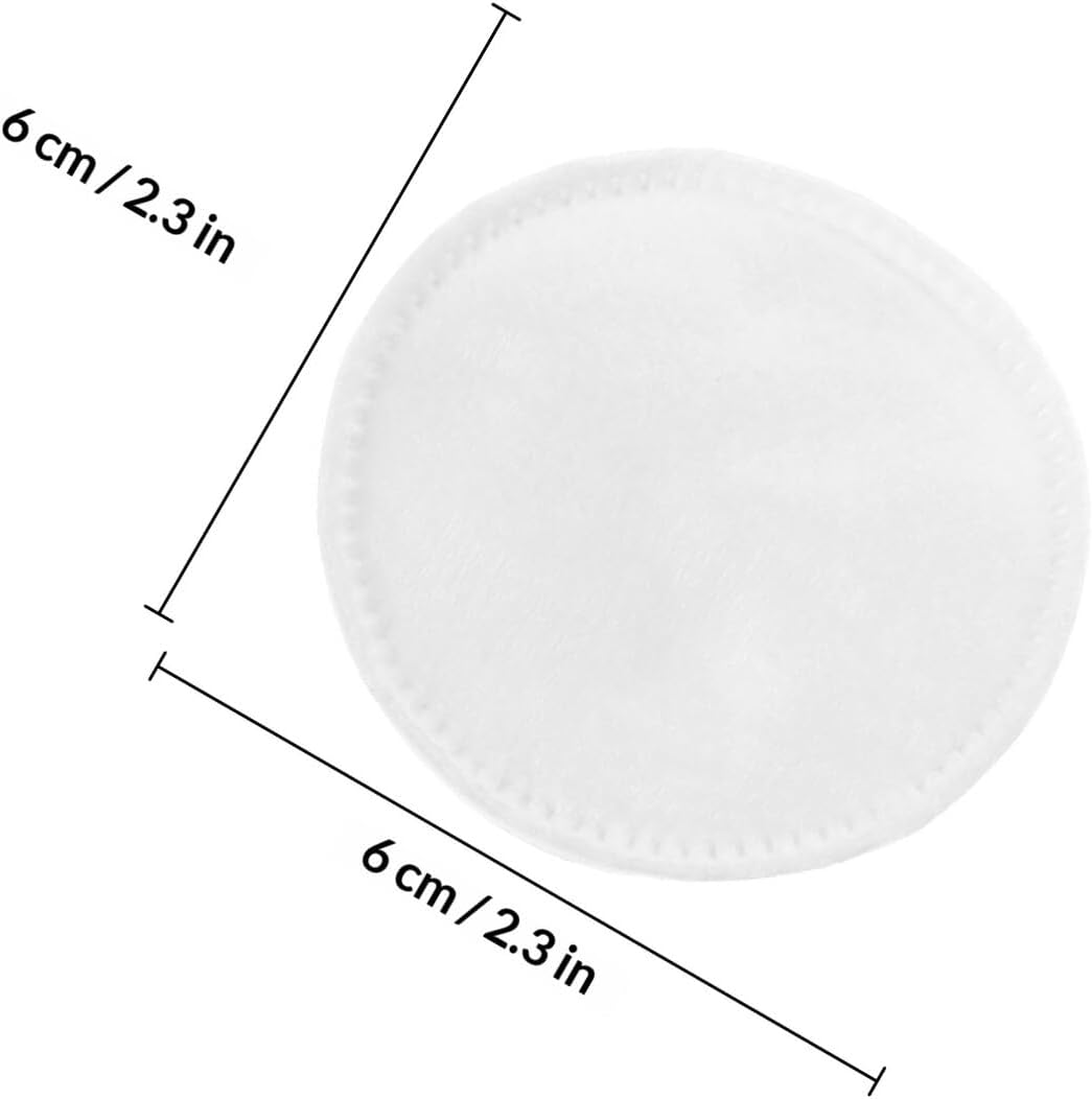DECHOUS 200pcs 6cm Round Reusable Makeup Remover Cotton Pads, Triple-Layer Compressed Facial Cleaning Rounds for Women, Soft Cosmetic Accessories for Daily Face Cleansing and Powder