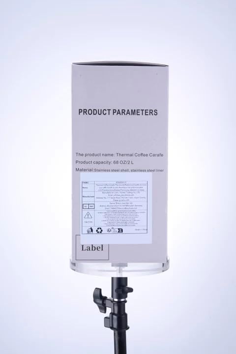 PARACITY 68oz Thermal Coffee Carafe Stainless Steel, Coffee Carafes for Keeping Hot, Double Walled Vacuum Insulated Coffee Urn for Coffee & Tea, Home & Office (Black) - Image 9